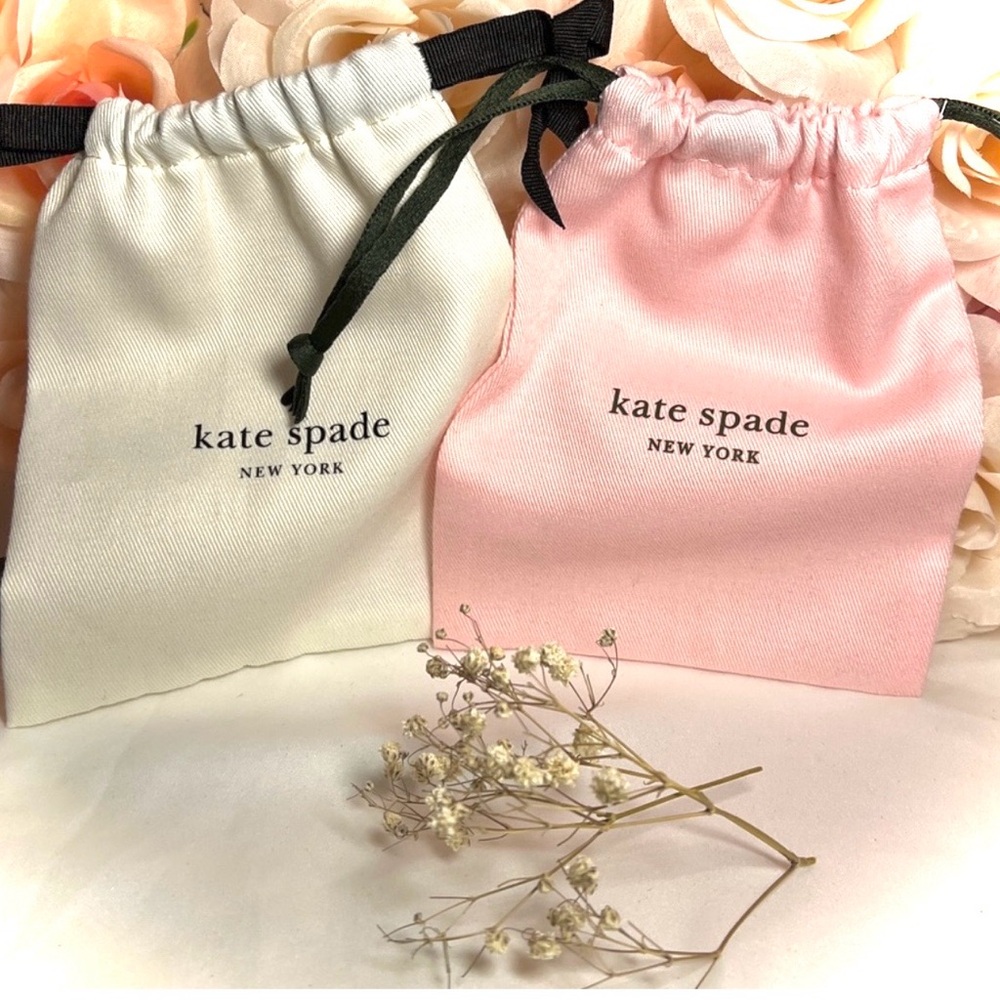 New Kate Spade Pink and Cream Drawstring Dust  Bags